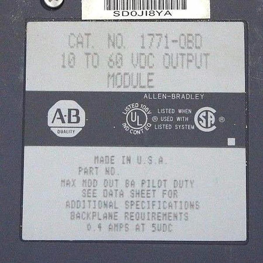 Used LOT OF 4 ALLEN BRADLEY 1771-OBD VDC OUPUT MODULES W/ 1771-WG WIRE HARNESS ARM