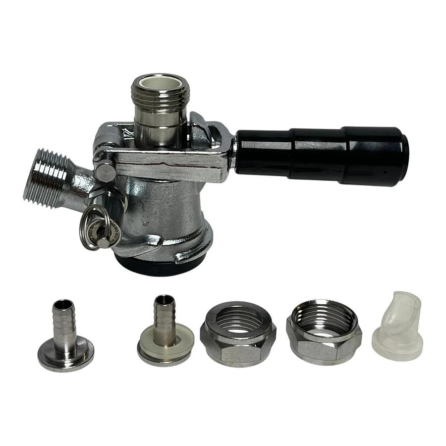 Gaslin D System American Sankey Keg Coupler Tap Kit with Tailpiece Fittings