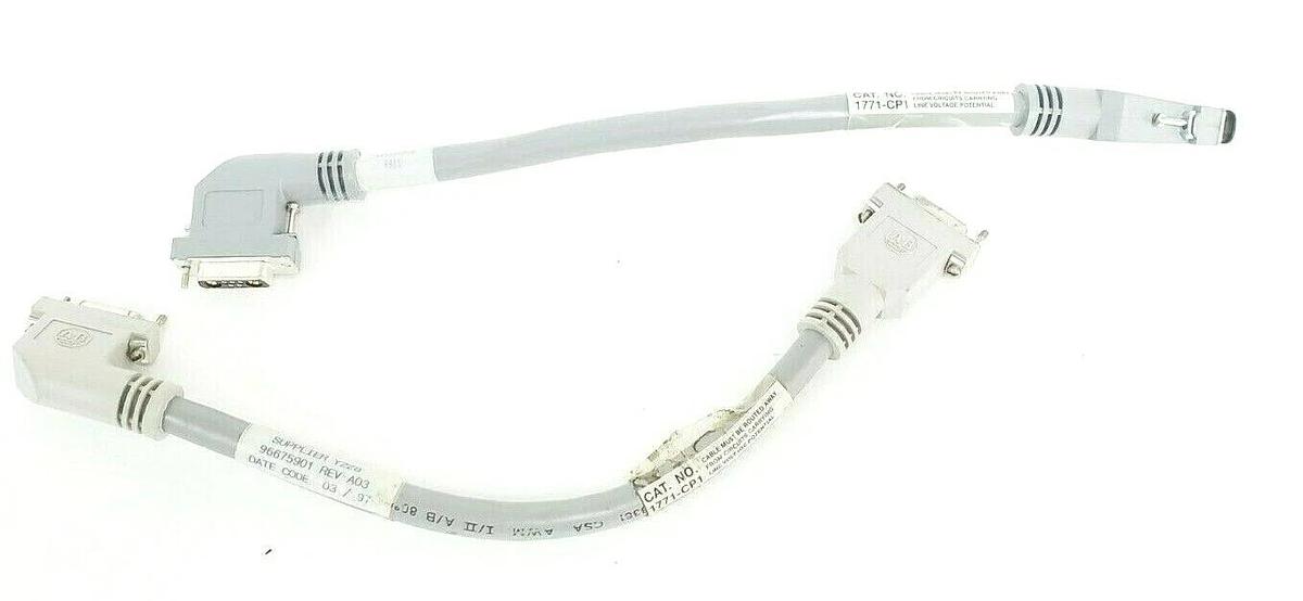 Used LOT OF 2 ALLEN-BRADLEY 1771-CP1 PLC-5 POWER SUPPLY CABLES 1771CP1