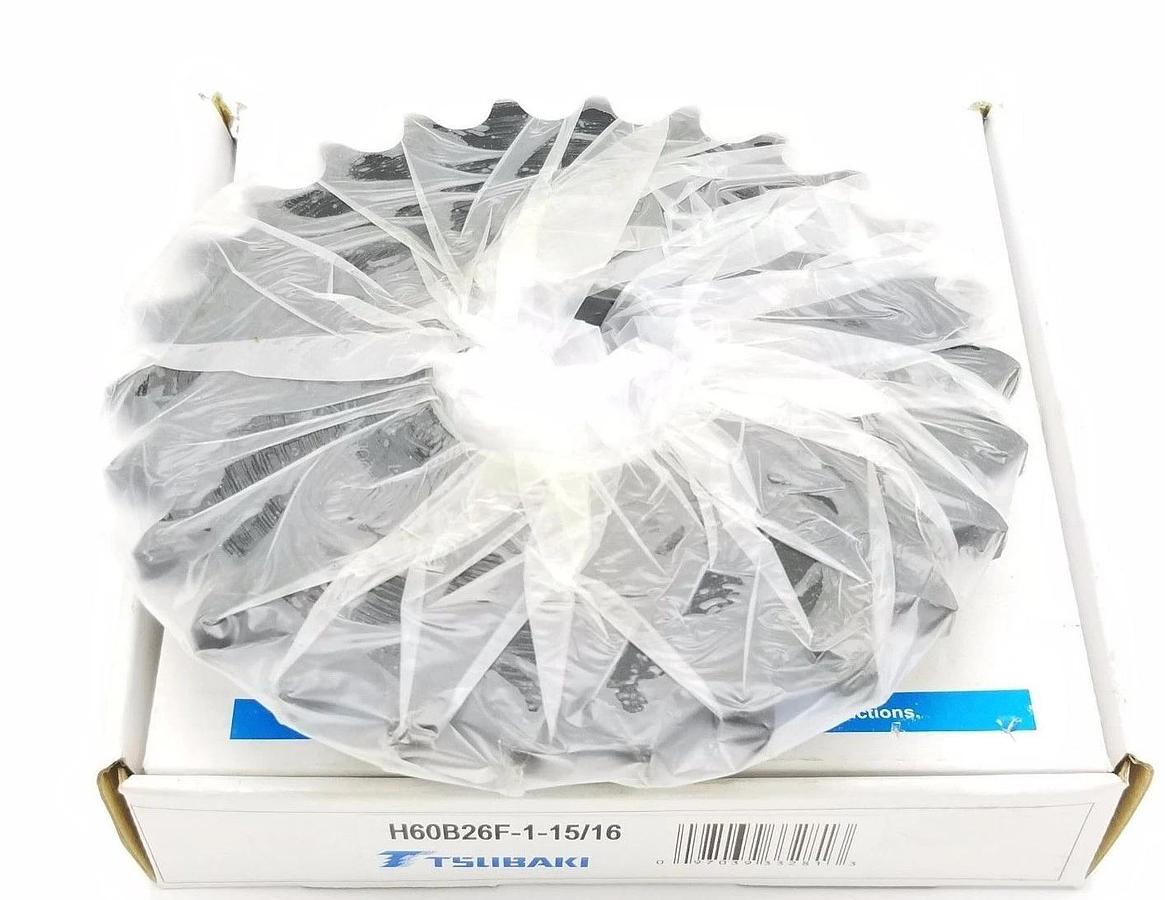 NIB TSUBAKI H60B26F-1R ROLLER CHAIN SPROCKET #60, 26 TEETH, 1-15/16" BORE
