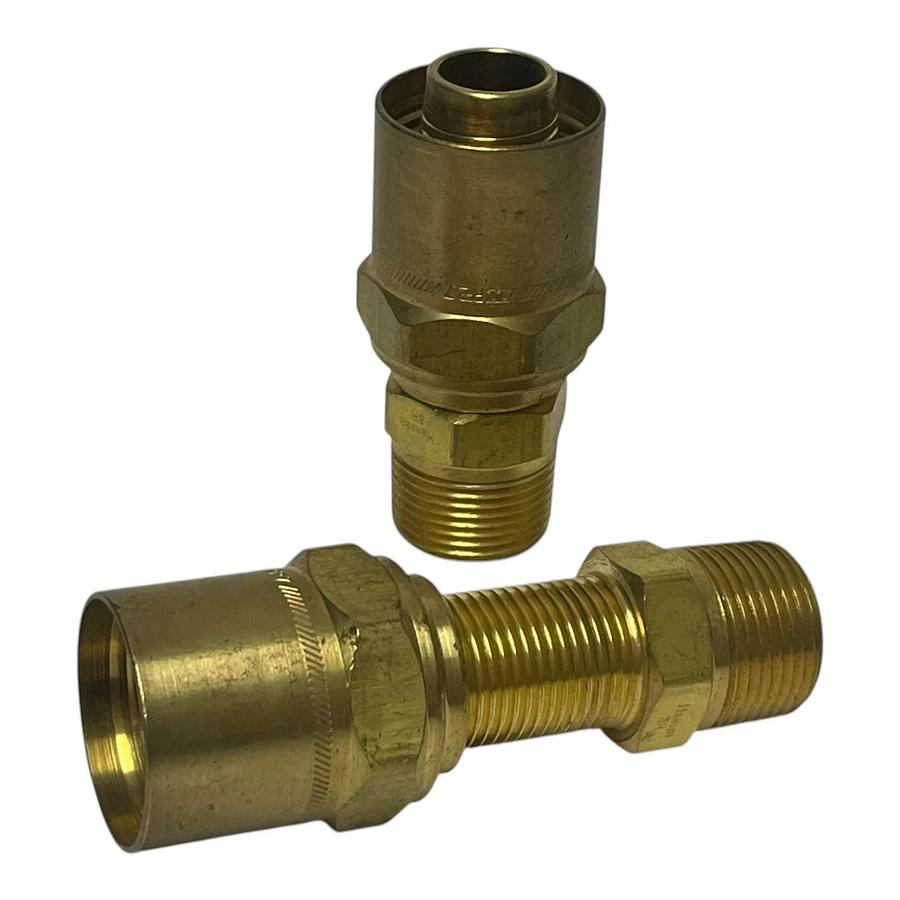 (2) Hansen 3/4" 8R27 Series 8-ST Straight-Through Quick Disconnect Male Plugs
