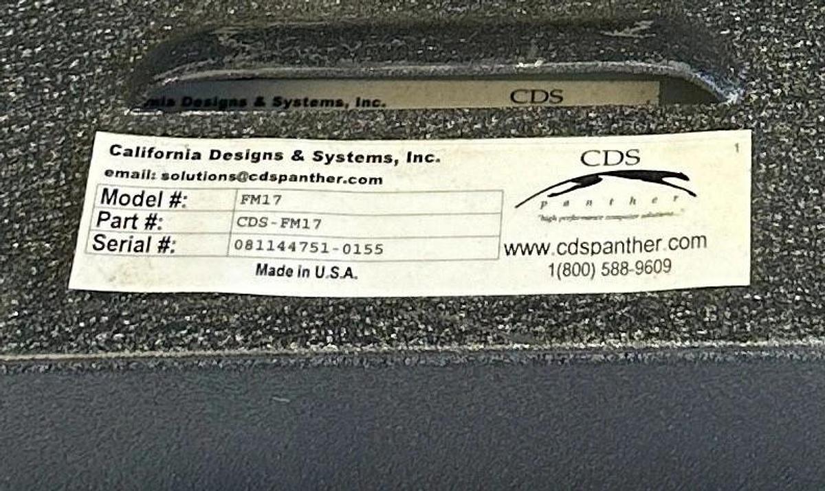 Used CALIFORNIA DESIGNS & SYSTEMS CDS-FM17 / FM17 PANTHER TOUCH SCREEN 17'' USNP