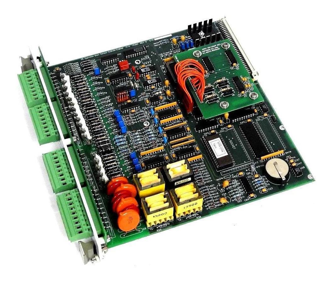 Used GE SYPROTEC 15302 REV. D SENSOR INPUT XFMR BOARD W/ ASSY. 20126MP REV. A SWITCH