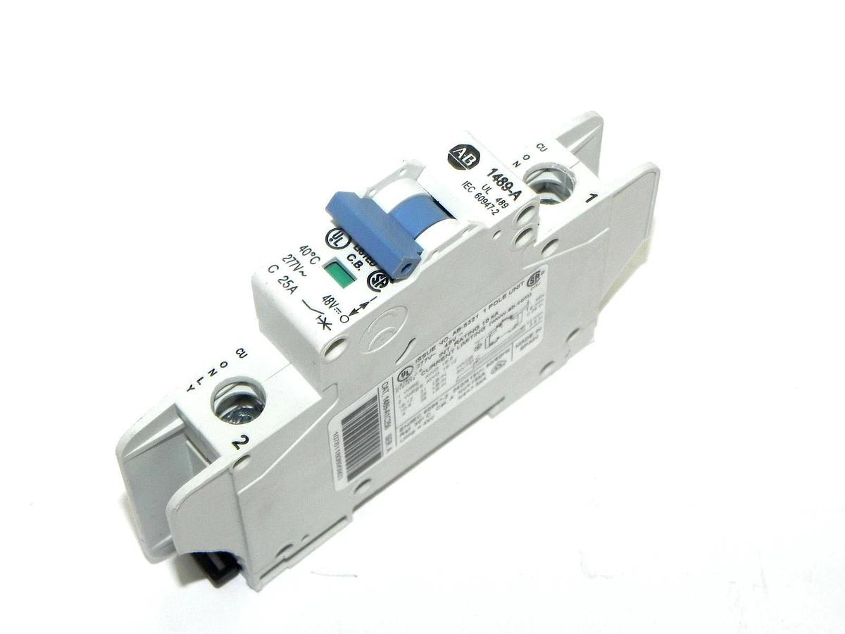 Used ALLEN BRADLEY 1489-A1C250 UL489 MINIATURE CIRCUIT 1489A1C250 SER. A