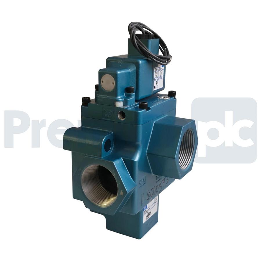 MAC Valve 58D-63-111CA 3/2-Way N/O Solenoid Valve 1-1/2" w/250B-111CAAA 110/120V