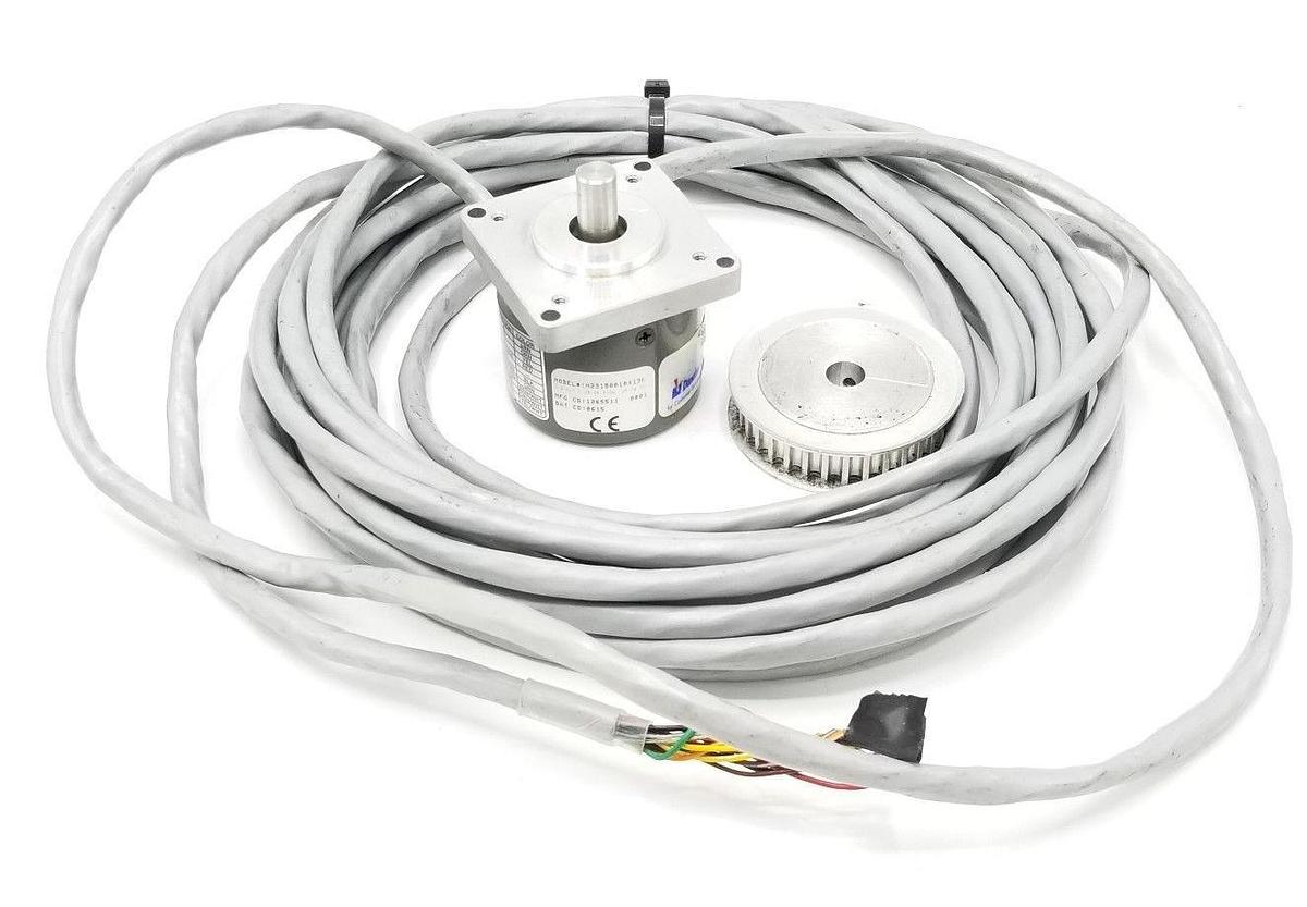Used DYNAPAR DANAHER H23180010413K ENCODER 3/8 IN FLT 1.25 IN DP 5-26V 25FT.CB SM