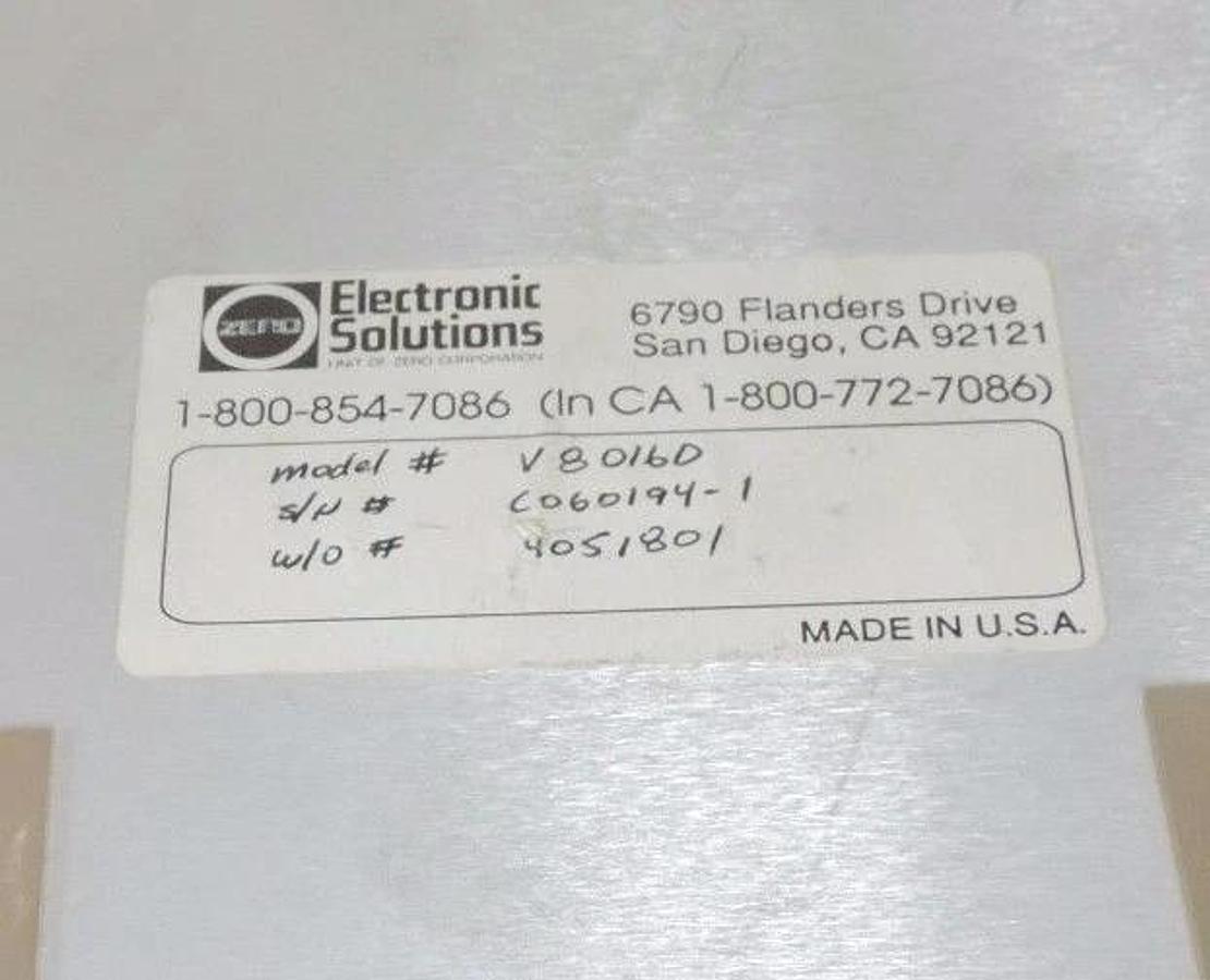 Used ELECTRONIC SOLUTIONS V80160 CHASSIS