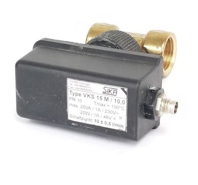 Used SIKA VKS 15M/10,0 FLOW CONTROL SWITCH PN 10, TYPE VKS 15 M / 10,0