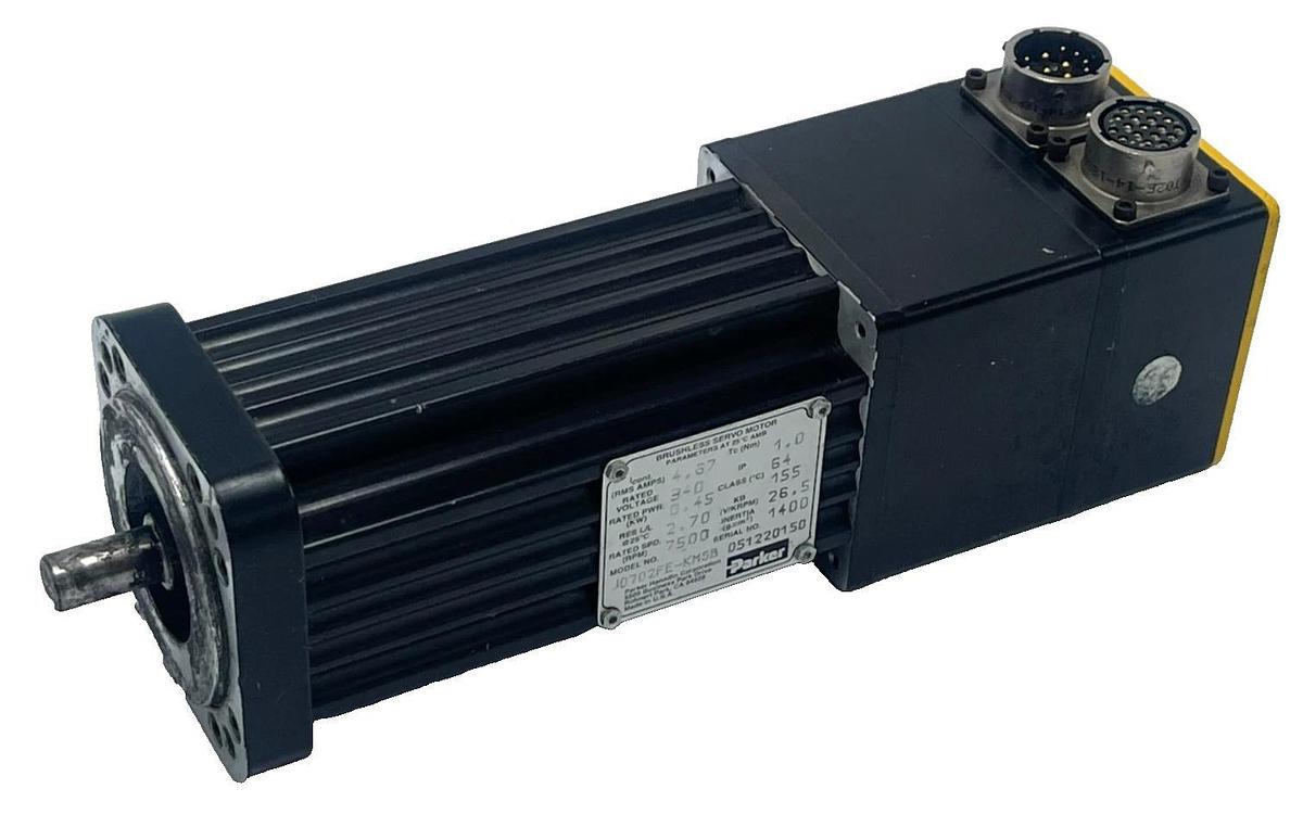 Used PARKER J0702FE-KMSB Brushless Servo Motor J0702FEKMSB 115V AC Encoder Industrial