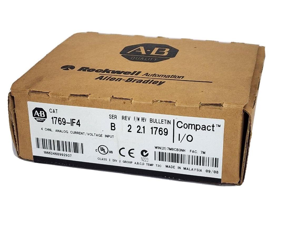 Used NIB ALLEN BRADLEY 1769-IF4 SER. B REV. 2 F/W REV. 2.1 COMPACT I/O MODULE