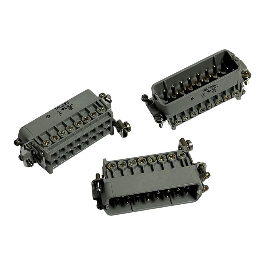 Lot of 3 Ferromatik Milacron 10.5420 Male Heavy Duty Connector Inserts New