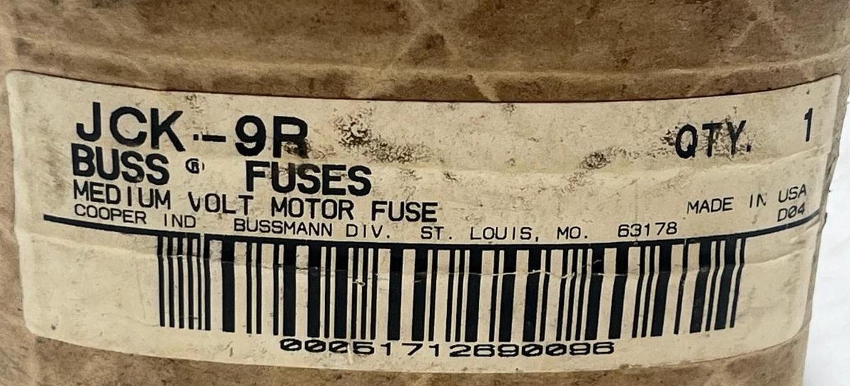 Cooper Bussmann JCK-9R Medium Voltage Fuse | 2.54kV 200A 50kA | JCK9R Motor Fuse