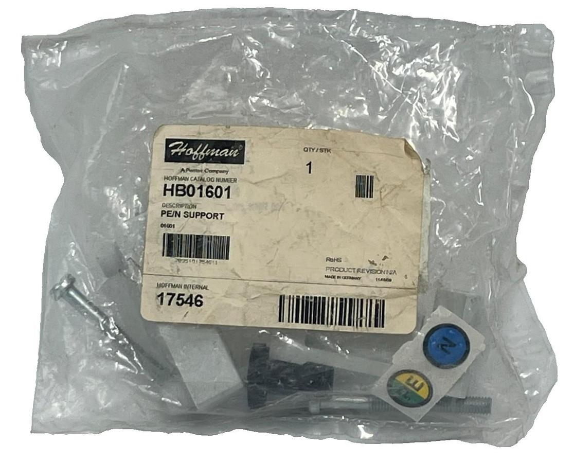 Used HOFFMAN HB01601 PE/N Support Bracket Busbar Insulator Ground Neutral Support