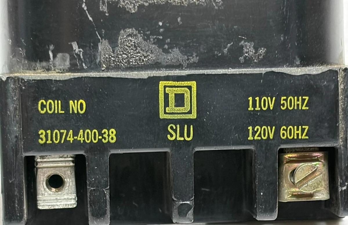 Used Square D 31074-400-38 Class 8502/8910 AC Magnetic Contactor Coil 120V
