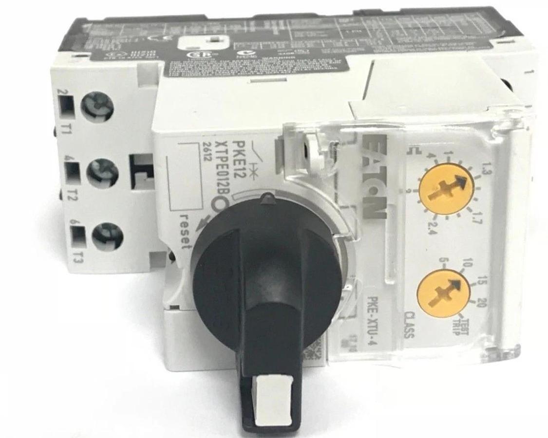 Used EATON PKE12-XTP012B CIRCUIT BREAKER W/ PKE-XTU-4 TRIP UNIT