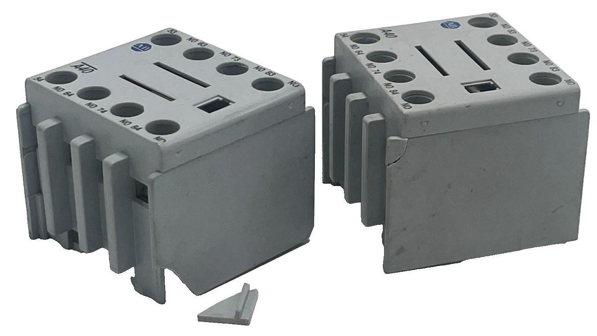 Used LOT OF 4 Allen Bradley 100-FA40 SER A Auxiliary Contact Block 100-F 10A 600V 662072612897