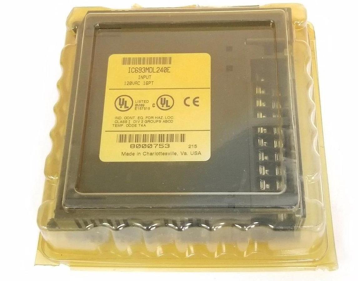 Used NEW SEALED GE FANUC IC693MDL240E INPUT MODULE 120VAC 16PT