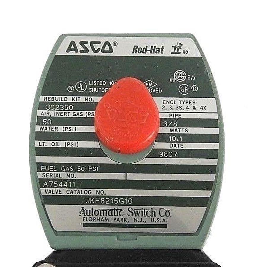 Used NEW ASCO JKF8215G10 SOLENOID VALVE 120/60 - 110/50, 3/8 PIPE, 10.1 WATTS, 50PSI
