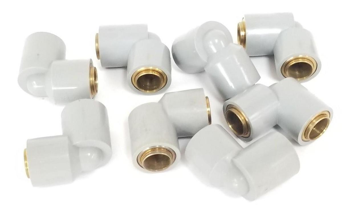 Used LOT OF 8 LEGRIS 3102 62 00 UNION ELBOWS, 1/2" OD, 31026200