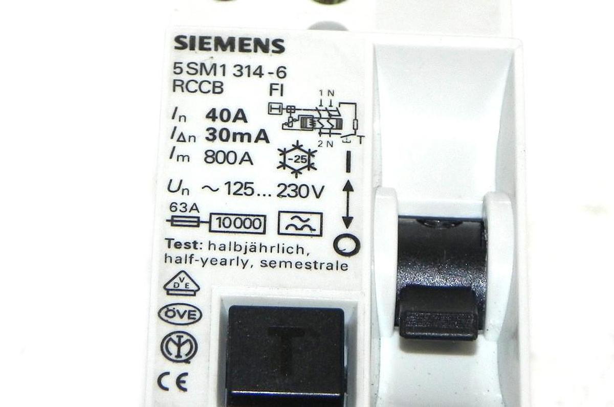 Used SIEMENS 5SM1314-6 40 AMP CIRCUIT BREAKER 5SM13146