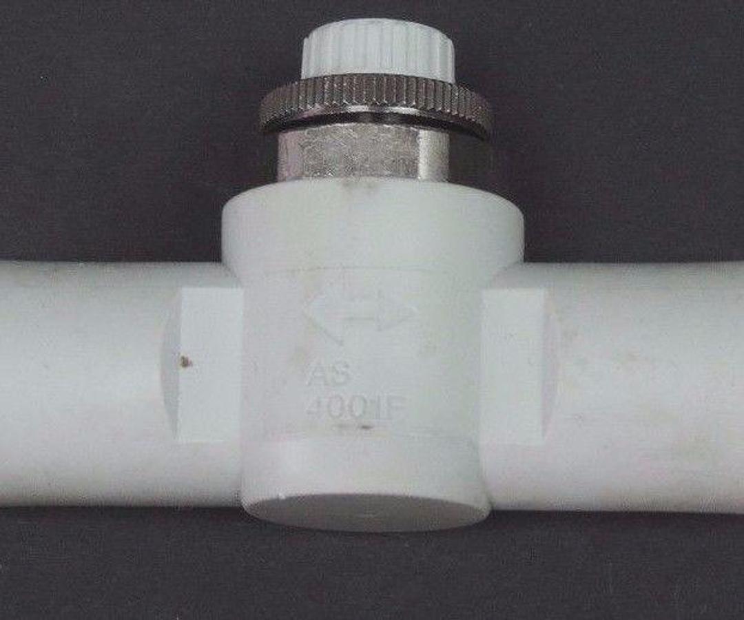 Used LOT OF 5 SMC AS4001F SPEED CONTROL VALVES 1/2"