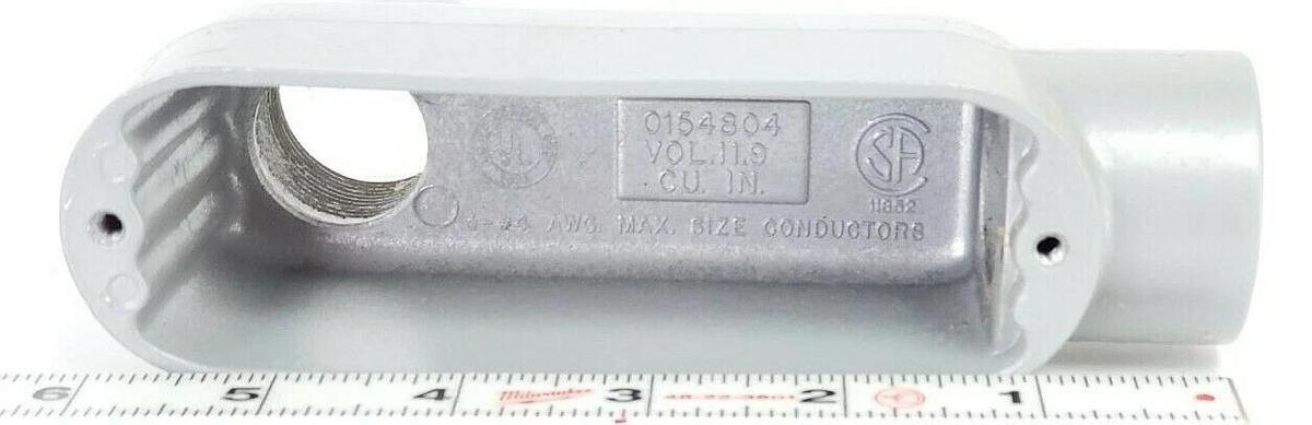 BOX OF 3 NEW KILLARK OLB-3, O SERIES TYPE LB CONDUIT BODIES ALUMINUM 1IN