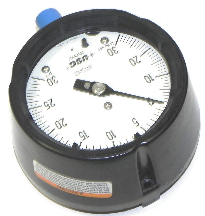 Used NIB AMETEK 1980 PROCESS GAUGE SPEC NO. 150002, CONN. 1/2 ANPT LM, SIZE: 4-1/2''