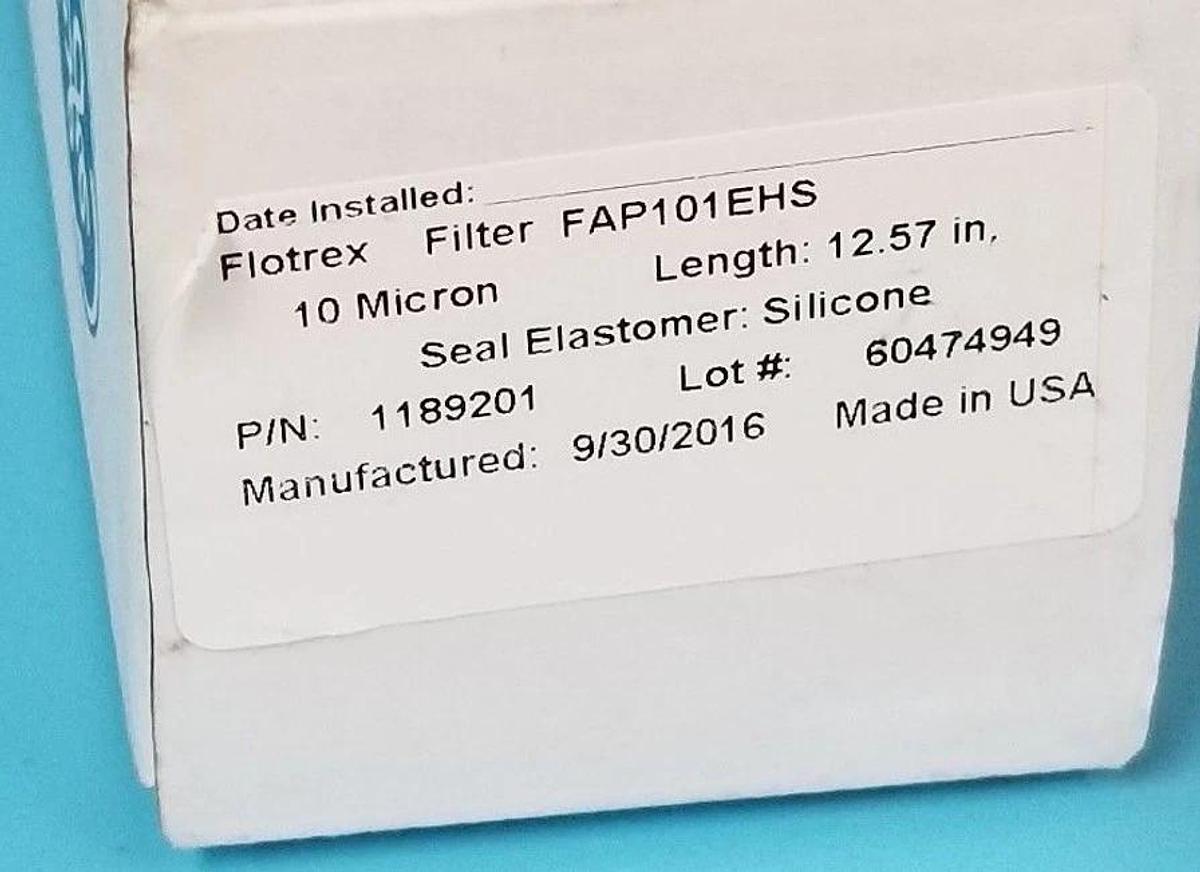 Used NEW GENERAL ELECTRIC / FLOTREX FAP101EHS PLEATED FILTER CARTRIDGE 1189201