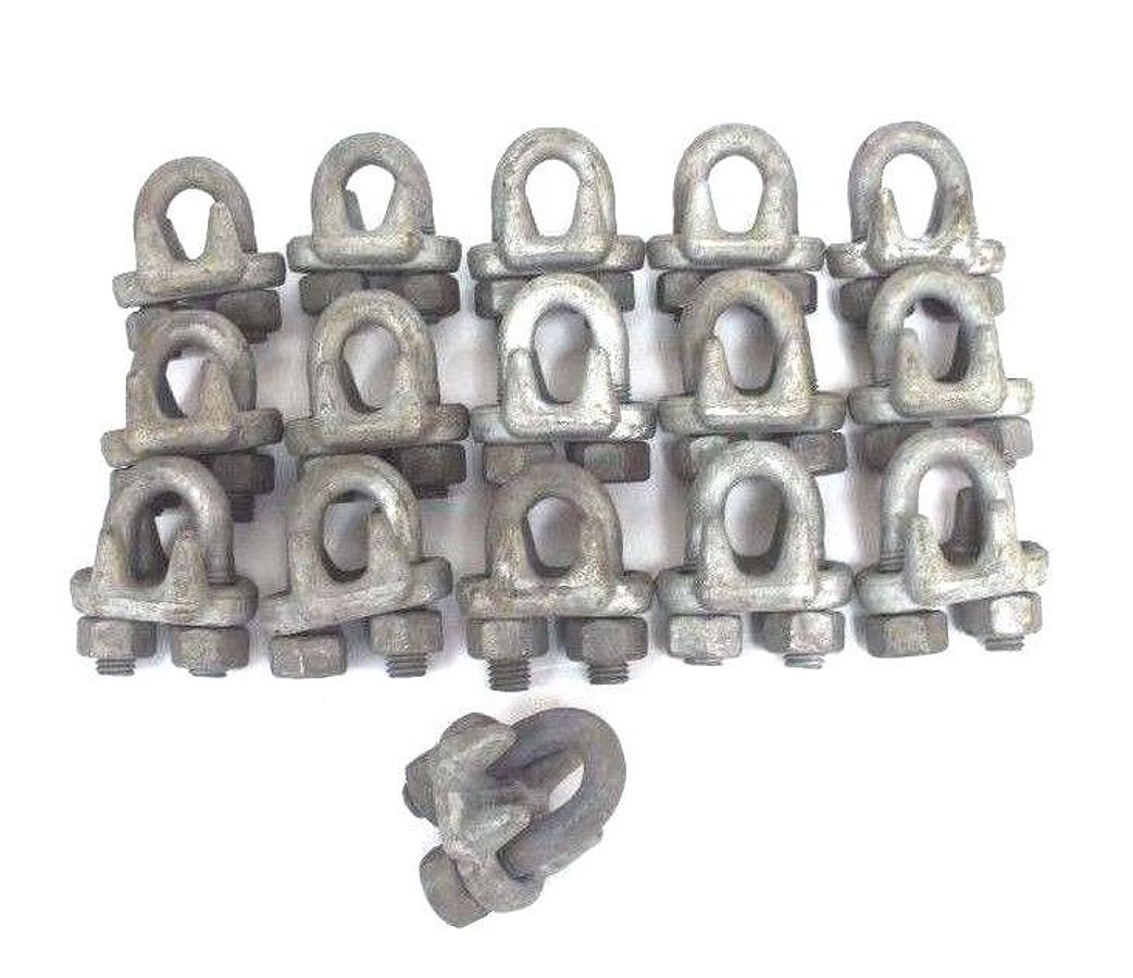 Used LOT OF 16 NEW 5/8" FORGED WIRE ROPE CLIP CABLE CLAMPS