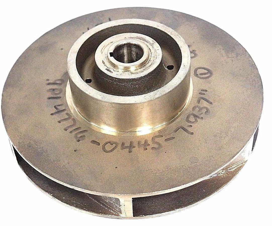 Used NEW GOULDS PUMP 3-7-245 VANE IMPELLER 9P1 47716-0445-7.937" BRASS