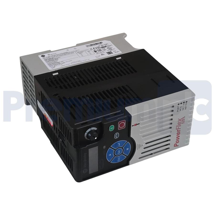 Used Surplus Allen Bradley 25B-D6P0N104 /A PowerFlex 525 AC Drive 3Ph 480V 3HP 7.001
