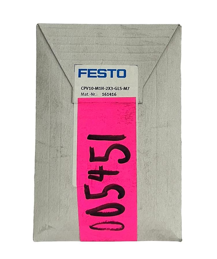 Used FESTO CPV10-M1H-2X3-GLS-M7 / 161416 SOLENOID VALVE 2-POSITION 18-26.4VDC NSFS