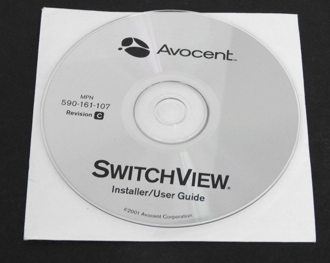 Used AVOCENT 590-161-107 SWITCHVIEW INSTALLER/USER GUIDE CD 590161107