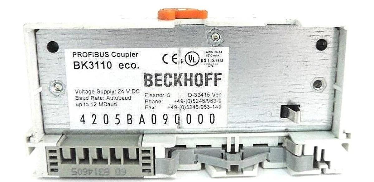 Used BECKHOFF BK3110 PROFIBUS COUPLER 24VDC