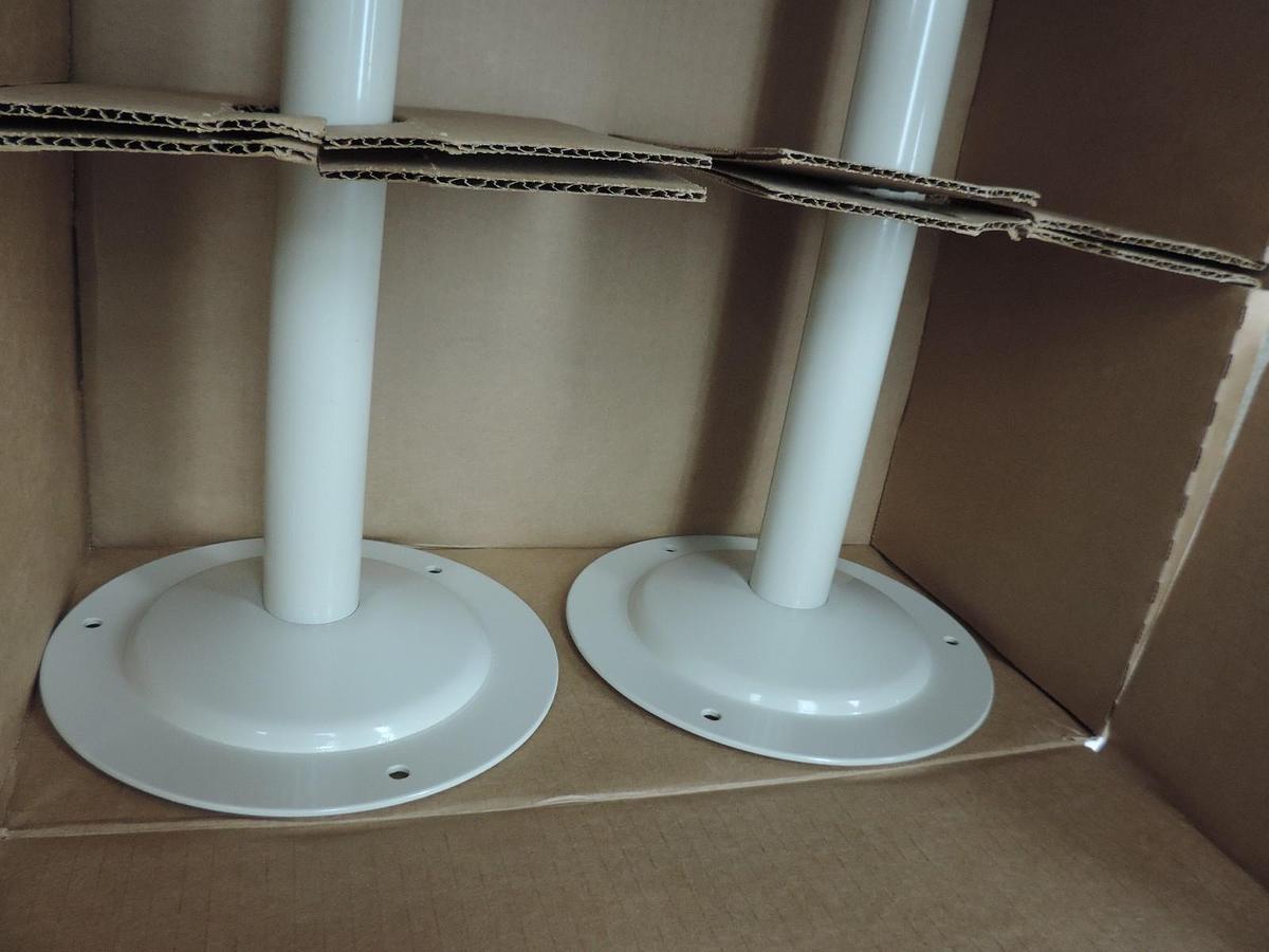 Used 2 NIB HALLOWELL 4805 STEEL PEDESTALS