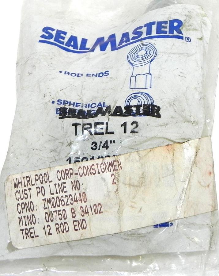 Used NEW SEALMASTER TREL 12 ROD END BEARING 3/4IN ID, TREL12
