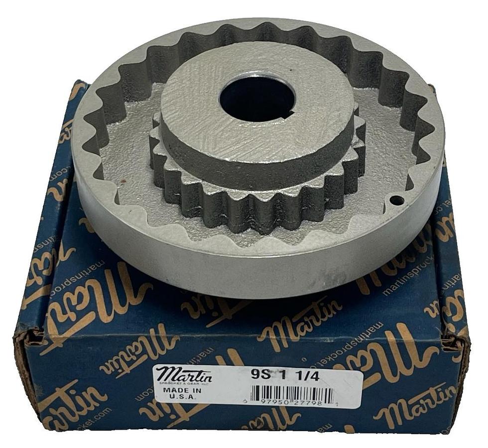 Martin 9S 1-1/4 Quadra-Flex Coupling Flange 1.25" Bore  6-23/64" OD  High Speed