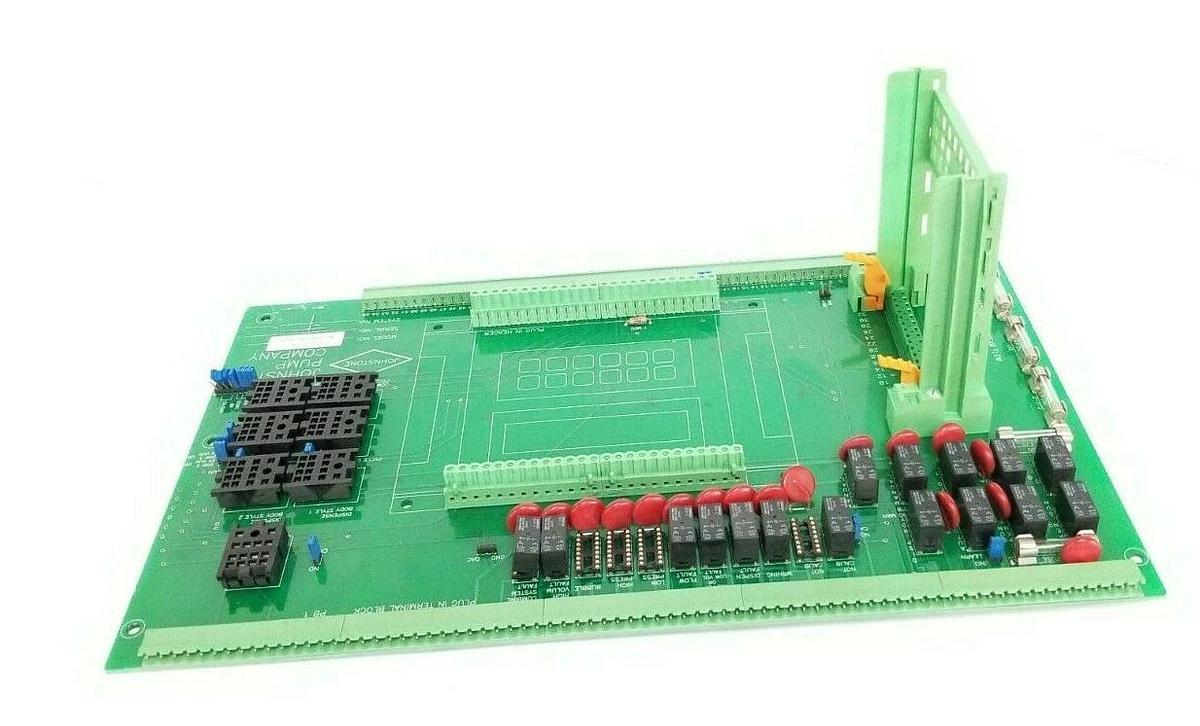 Used JOHNSTONE PUMP CO. 120-213C MOTHERBOARD A073B W/ (16) G5V-2 24VDC RELAYS 120213C