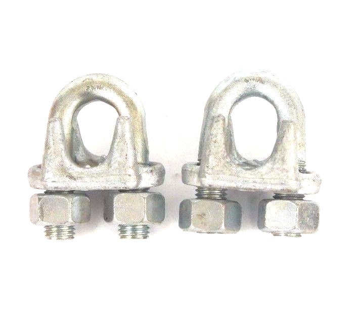Used LOT OF 2 NEW 7/8" FORGED WIRE ROPE CLIP CABLE CLAMPS FE
