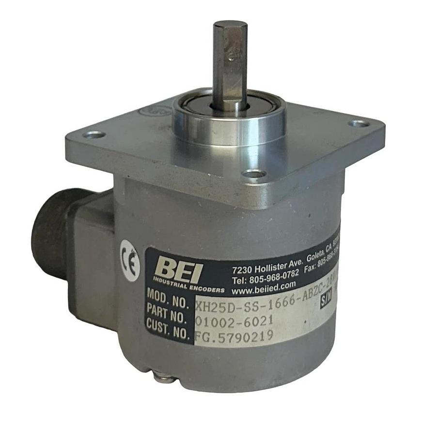 Used BEI XH25D-SS-1666-ABZC-28V/V-SM18 / 01002-6021 INCREMENTAL ENCODER 5-28VDC USNP