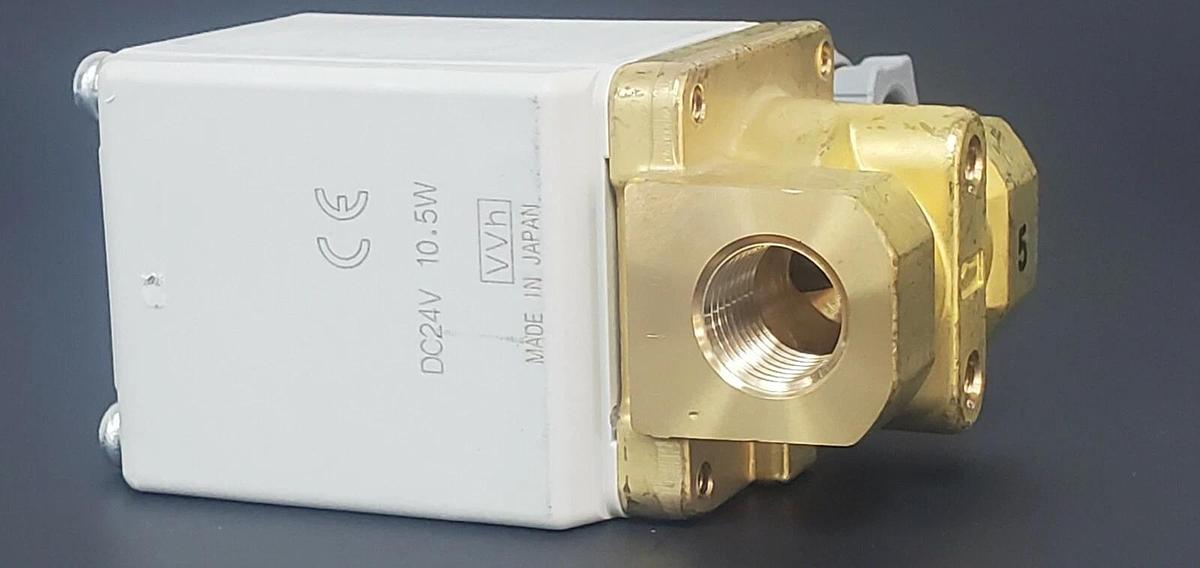 Used NEW SMC VX232AGXB DIRECT OPERATED 2 PORT VALVE (N.C.) DC24V 10.5W, 1MPa, 5mm