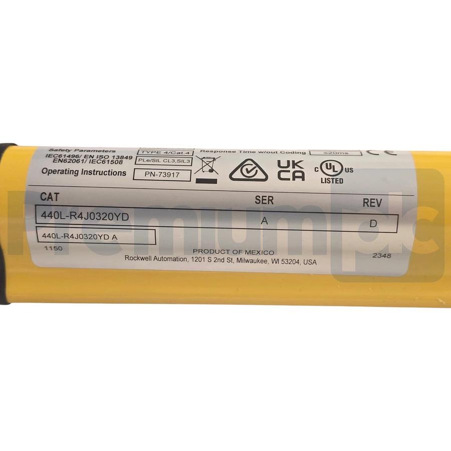 Pre-Owned Allen Bradley 440L-R4J0320YD /A GuardShield Light Curtain Receiver