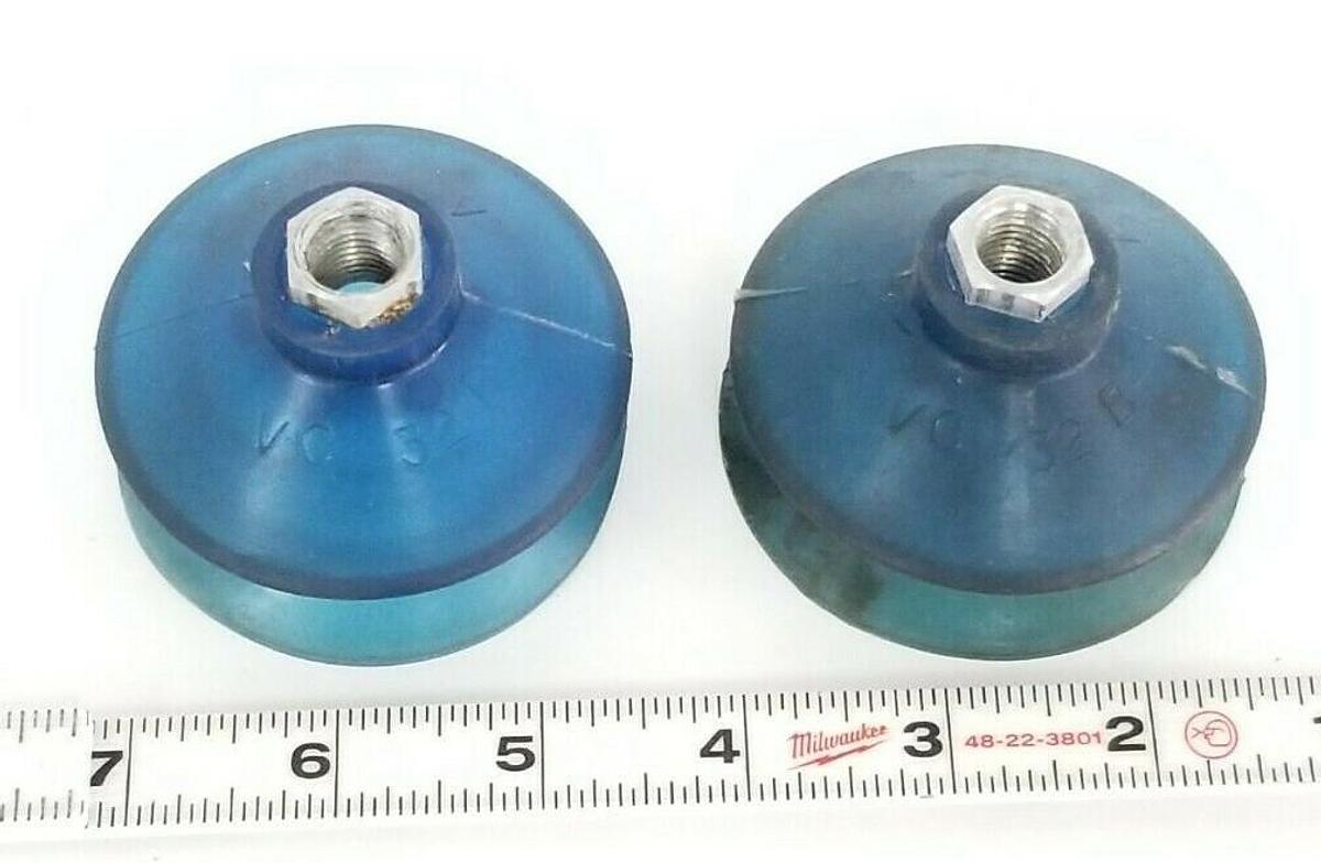 Used LOT OF 2 NEW VACCON VC32B-V VACUUM CUPS 1/2'' IN. THREAD 2-7/8'' IN. OD VC32BV