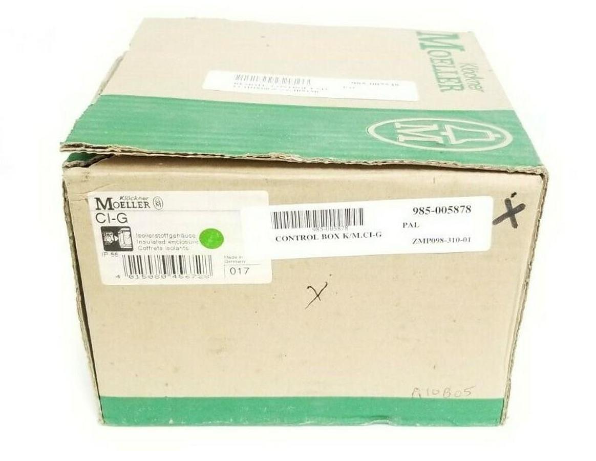 Used NIB KLOCKNER MOELLER CI-G ENCLOSURE W/ 110VAC INPUT CONTROL UNIT K/M.CI-G