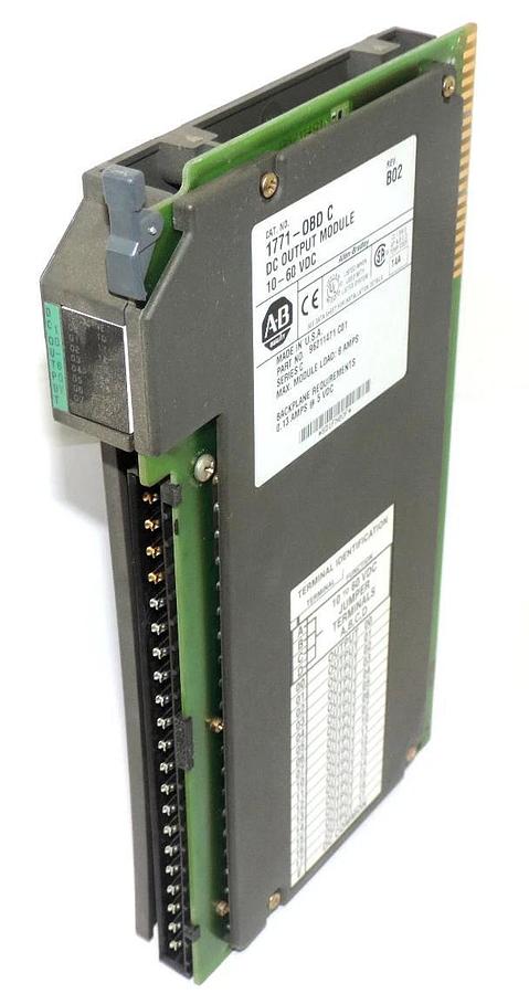 Used ALLEN BRADLEY 1771-OBD/C DC OUTPUT MODULE 1771OBD REV. B02, 10-60 VDC