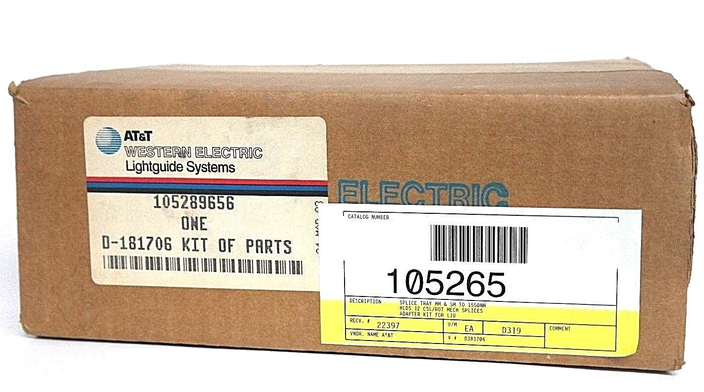 F/S AT&T WESTERN ELECTRIC 105289656 ONE D-181706 KIT OF PARTS SPLICE TRAY