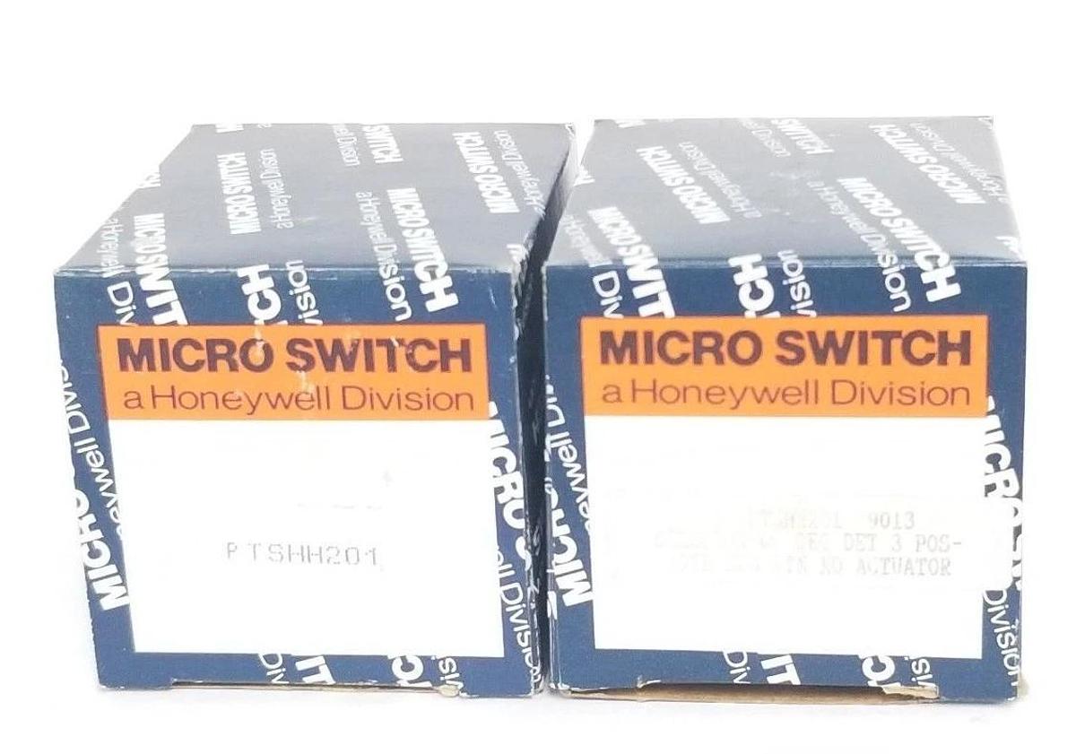 Used LOT OF 2 NIB HONEYWELL MICRO SWITCH PTSHH201 SELECTOR SWITCH, 3POS, PTSHH2019013
