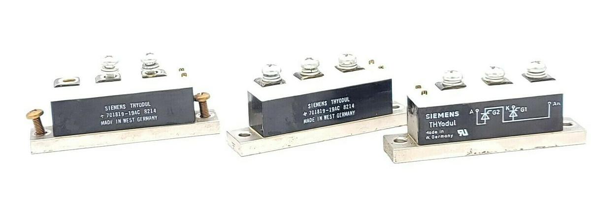 Used LOT OF 3 SIEMENS THYODUL 701819-19AC RECTIFIER POWER CUBES 70181919AC