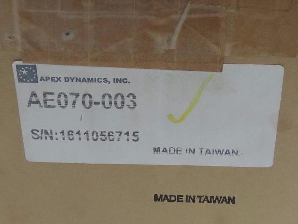 Used NEW APEX DYNAMICS AE070-003 GEAR REDUCER 3:1 RATIO AE070003