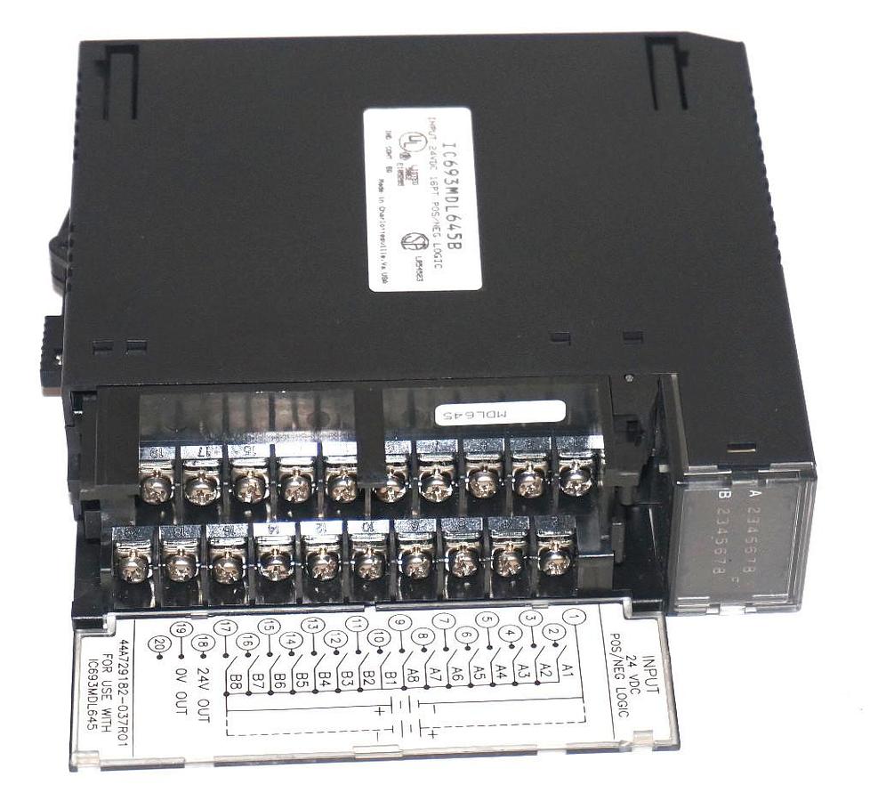 Used GE FANUC IC693MDL645B 16 PT. INPUT MODULE 24VDC POS/NEG LOGIC IC693MDL645